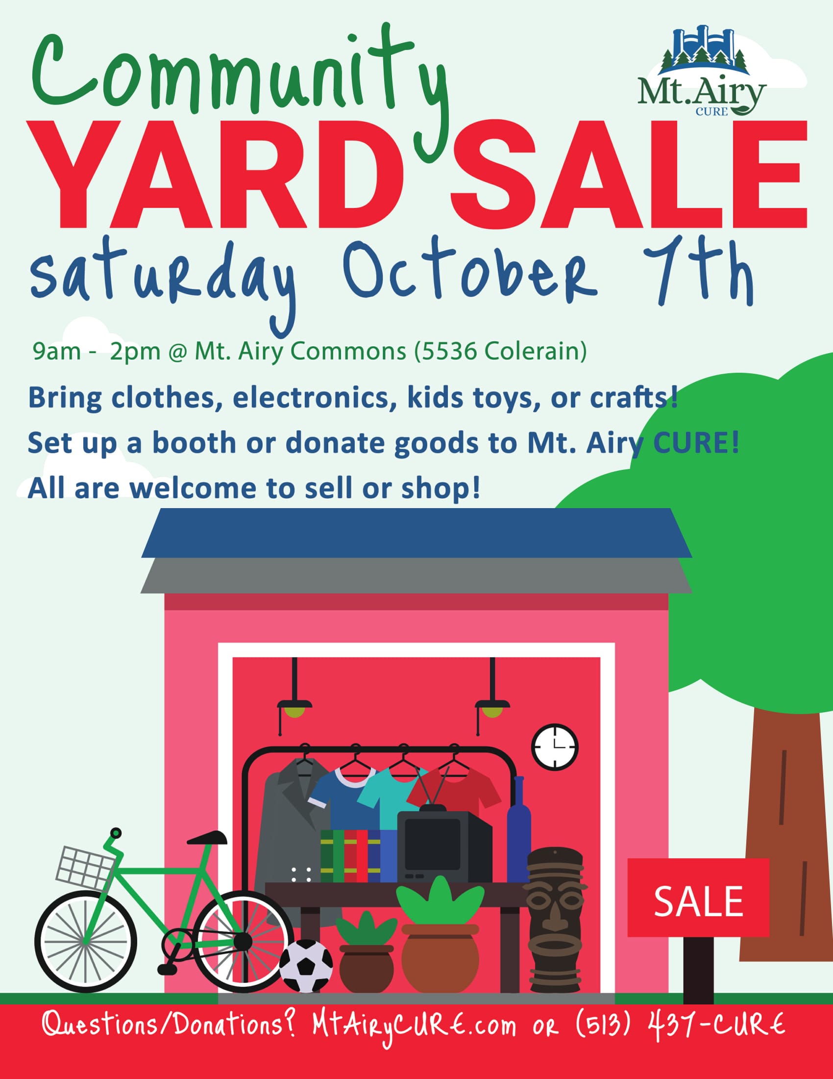 Come to the Mt. Airy Yard Sale Saturday, October 7th